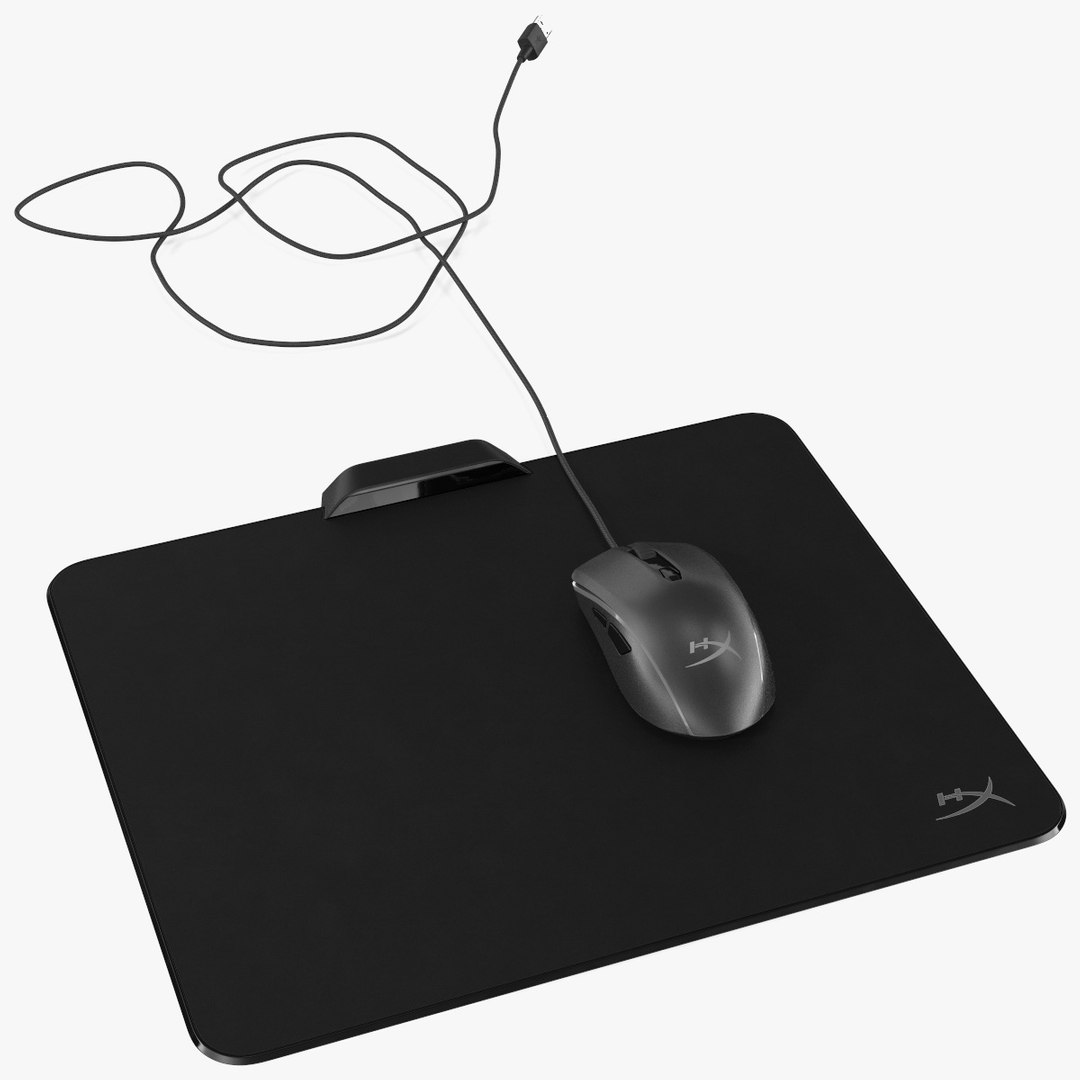 HyperX Pulsefire Surge Gaming Mouse with Mouse Pad Set 3D model preview