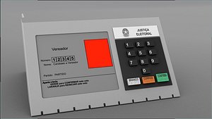 urna eletrnica brasileiras 3D model