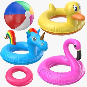 Five Detailed Pool Toys