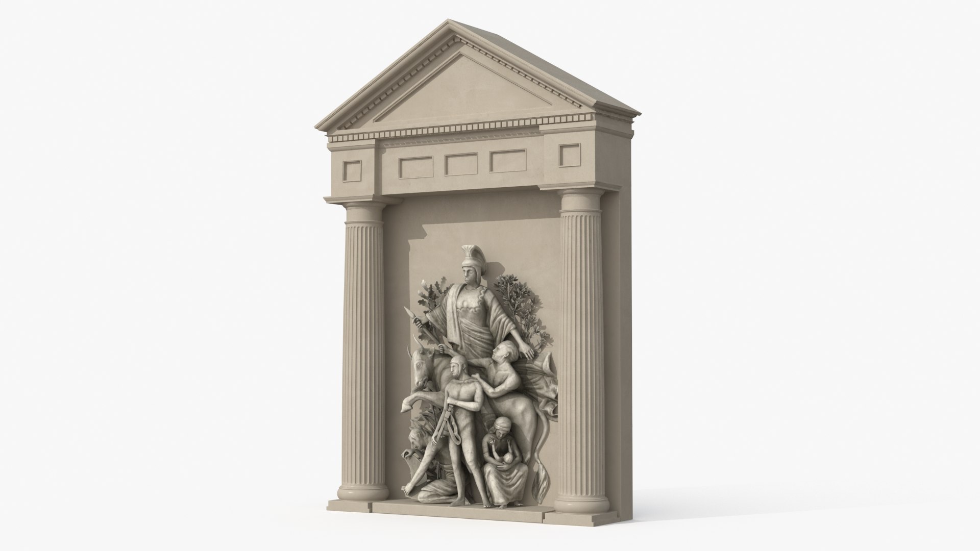 Ancient Glory Symbolism Ensemble Beige 3D model preview