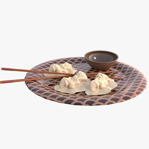 3D dumpling food
