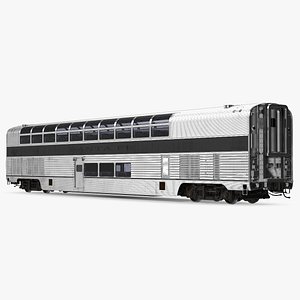 3D Double Decker Rail Car