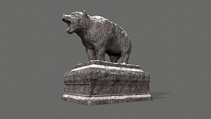 3D Bear Statue 3 model