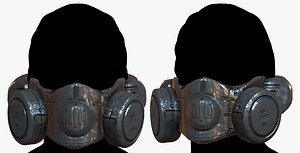 3D Gas mask respirator scifi futuristic 3D model