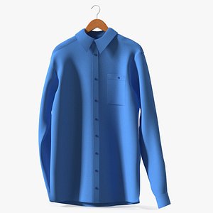 Mens Long Sleeve Dress Shirt on Hanger
