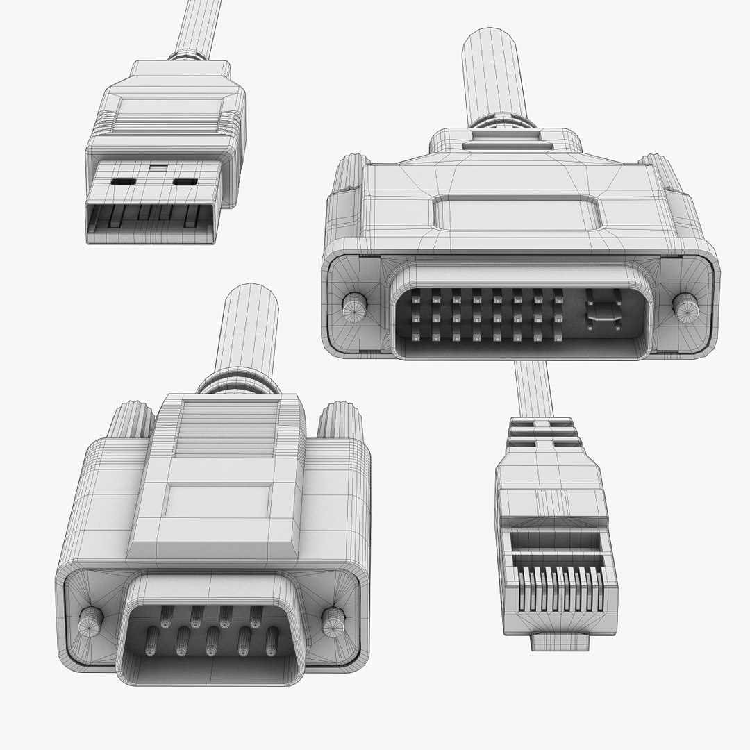 Rj45 Plugs 3d Fbx
