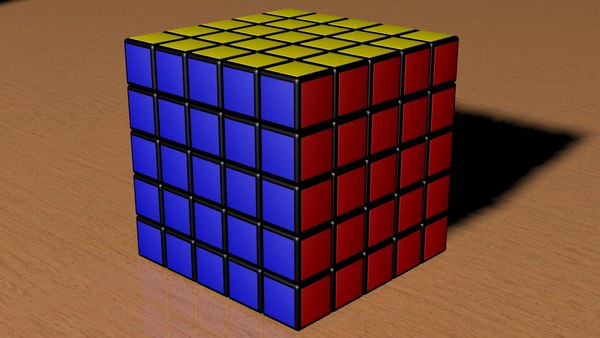 3D 5x5 Rubiks Cube model