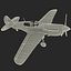 curtiss p-40 warhawk fighter 3d max