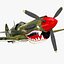 curtiss p-40 warhawk fighter 3d max