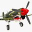 curtiss p-40 warhawk fighter 3d max