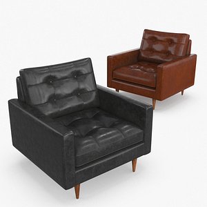 3D Leather Armchair v4
