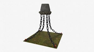 Low-Poly stylized floating stone