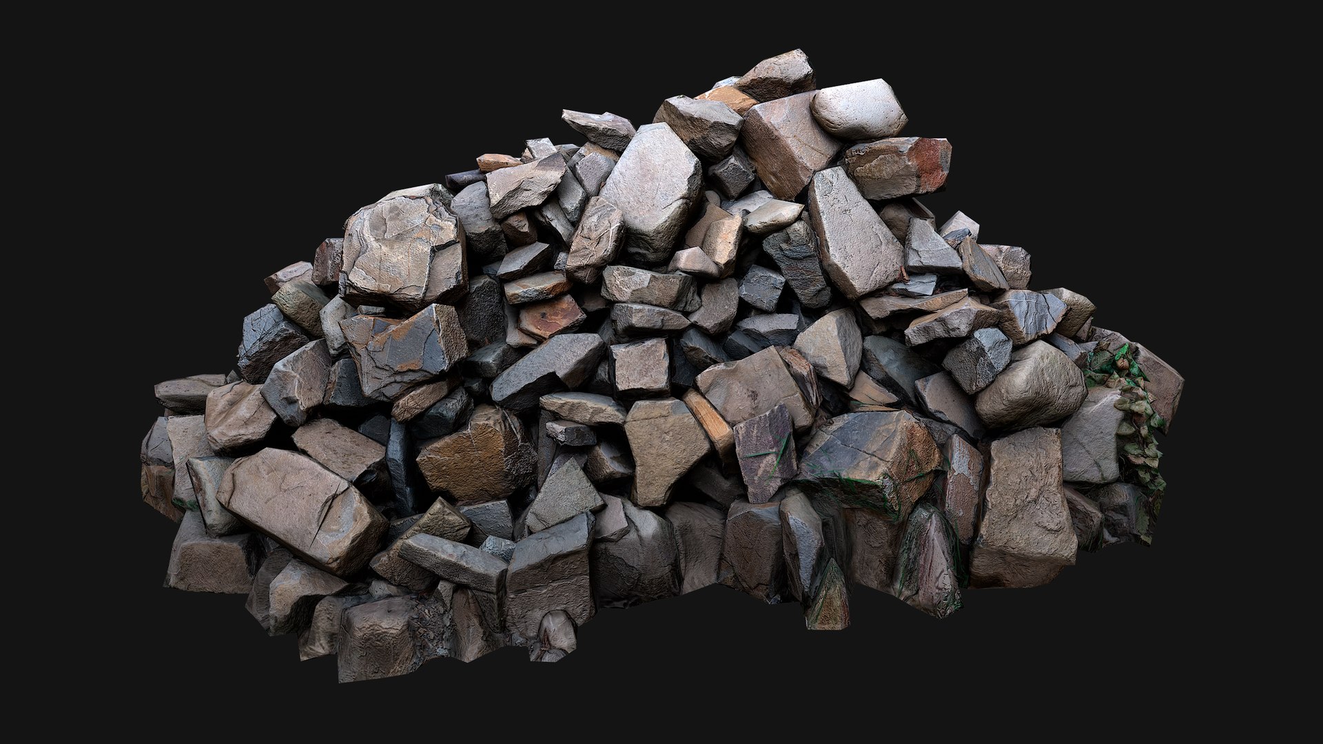 Pile Of Rocks And Stone Model - TurboSquid 2219158
