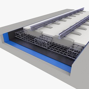 3D model track rail railway