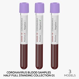 Coronavirus Blood Samples Half Full Standing Collection 01 - 3 models