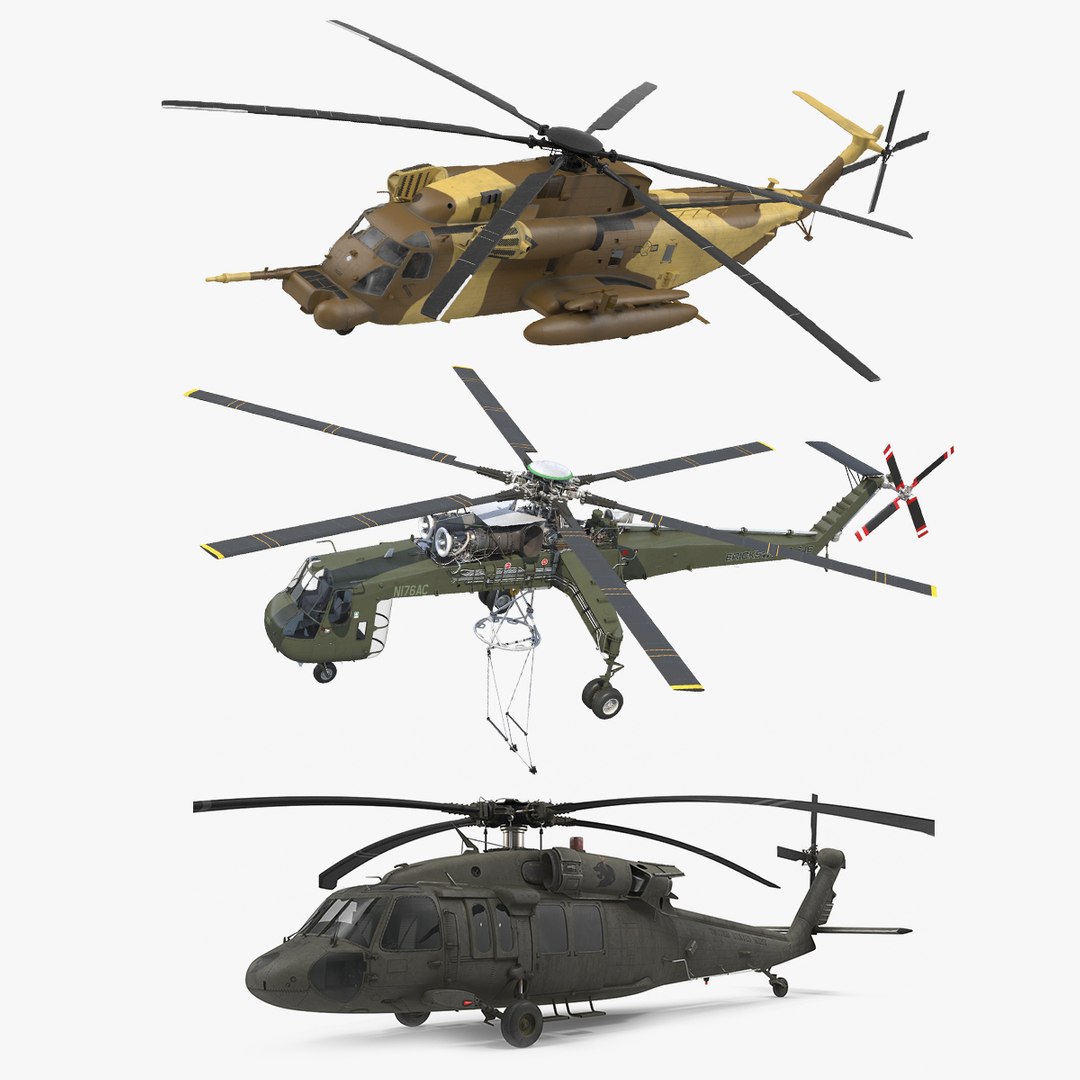 Sikorsky Military Helicopters Collection 2 3D model preview