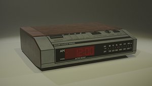 Retro Clock Radio 3D model