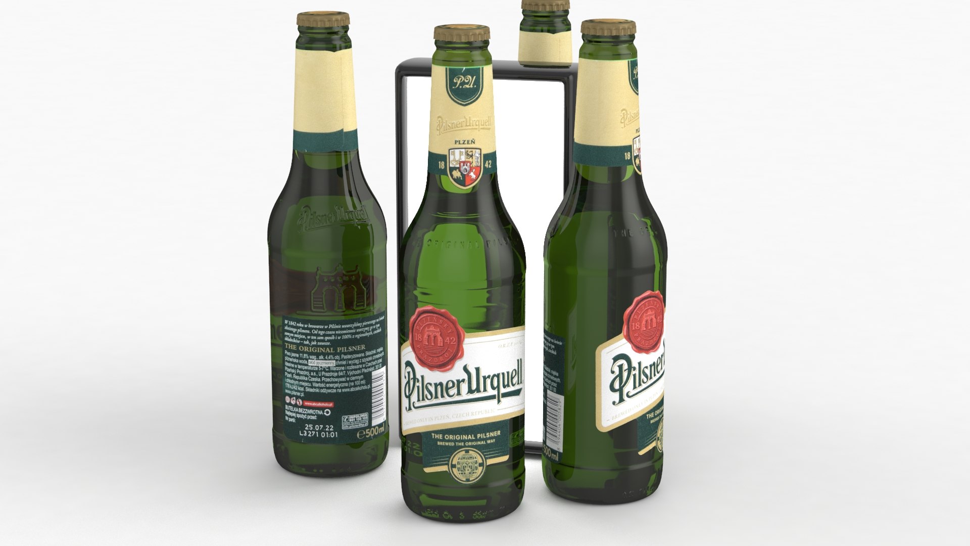 Beer Bottle Pilsner Urquell 500ml 2022 3D Model - TurboSquid 1866446