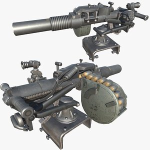 3D model 02-6G28-Balkan-gun model 3d game ready model Low-poly 3D model