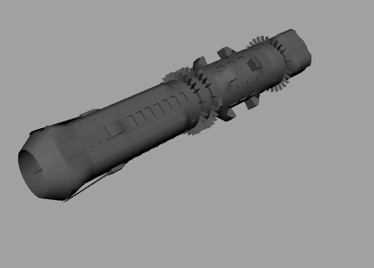 Free Engine Spaceship 3d Model