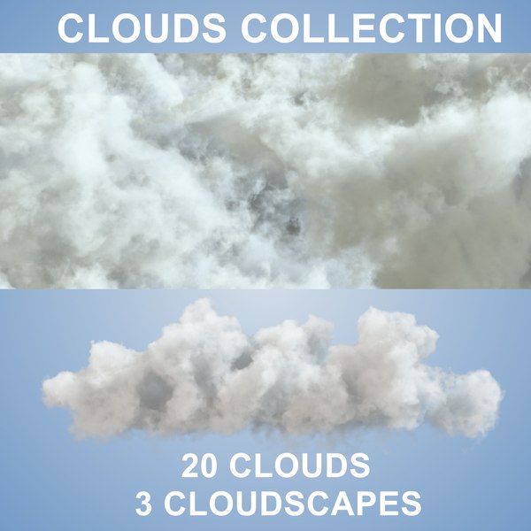 20 pack clouds 3D