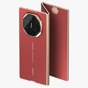 3D Huawei Mate XT Ultimate Red model