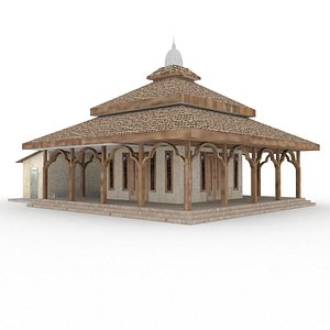 3D Little Mosque or Mushalla of Javanese People