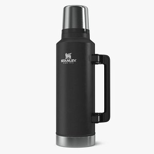 Stanley Black Thermos with Turned Handle 3D model
