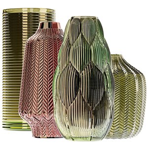 3D amazing glass vases set