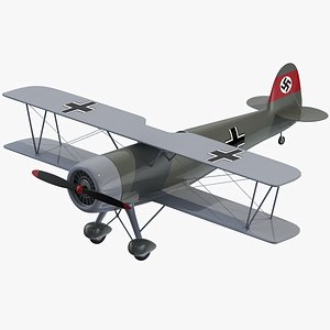 German Nazi Biplane 3D model