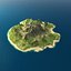 realistic tropical island 3D