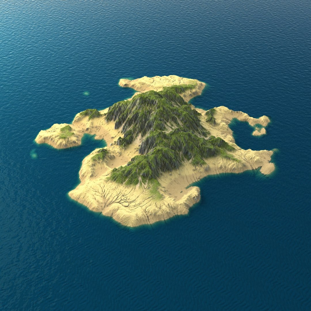 L island. 3d остров. Три острова. Остров 3д модель. Island остров 3д.