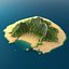 realistic tropical island 3D