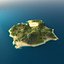 realistic tropical island 3D