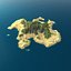 realistic tropical island 3D
