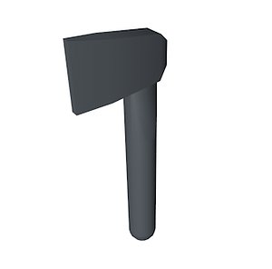 3d model lego wood axe