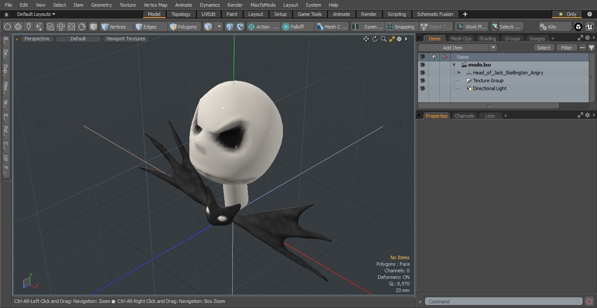 Head Of Jack Skellington Angry Model - Turbosquid 2007293