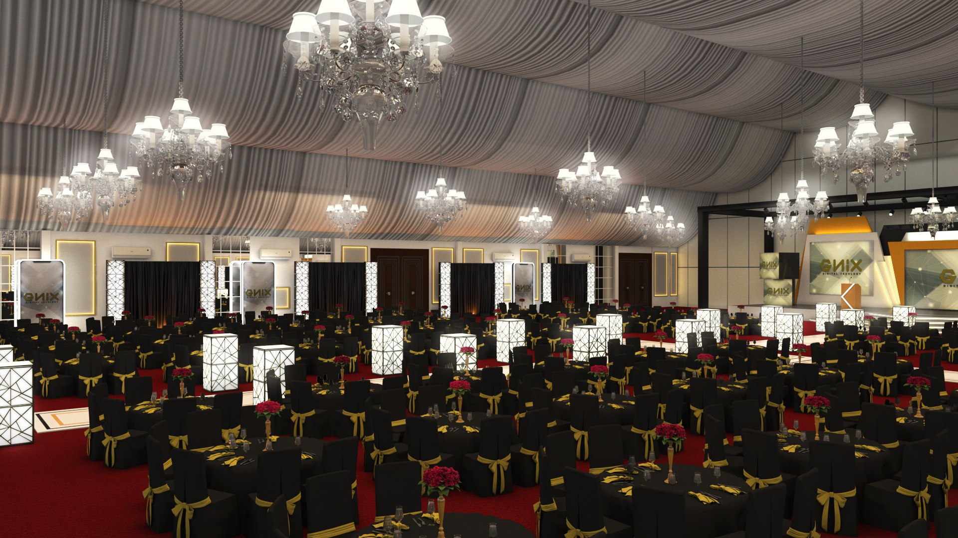 Corporate Event Stage And Hall Model - TurboSquid 2201288
