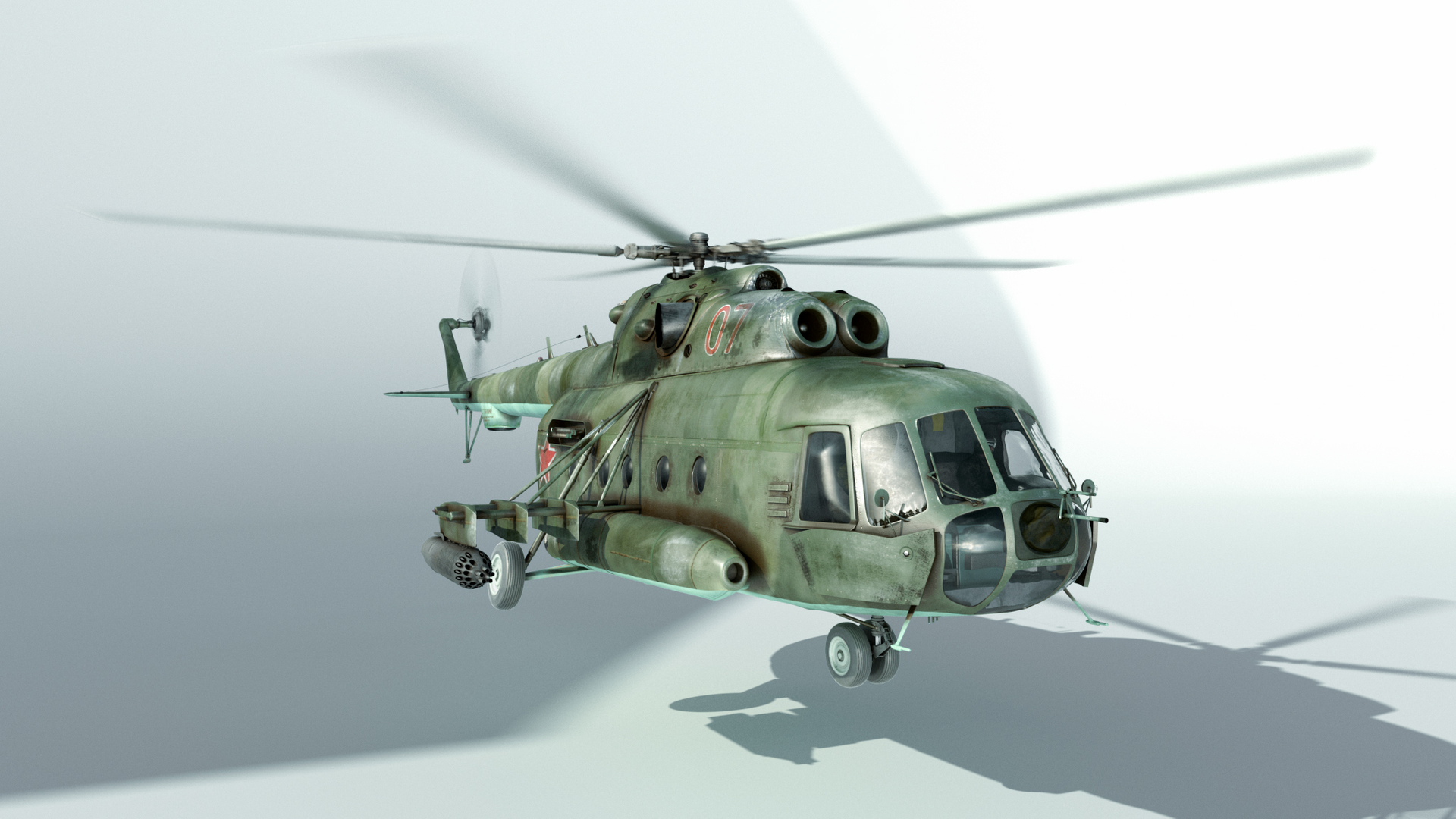 3 -Д модель вертолета ми-8
