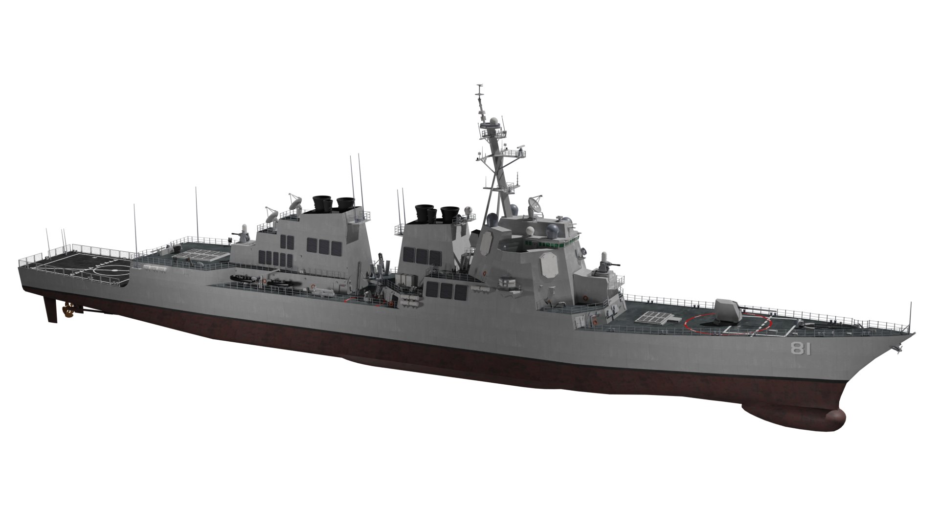 3D USS Winston S Churchill Arleigh Burke Flight IIA - TurboSquid 2205341