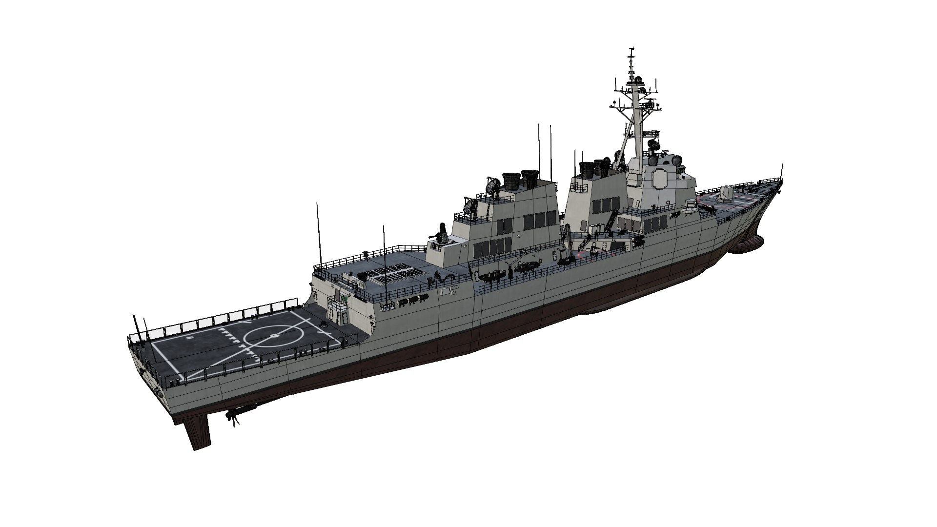 3D USS Winston S Churchill Arleigh Burke Flight IIA - TurboSquid 2205341