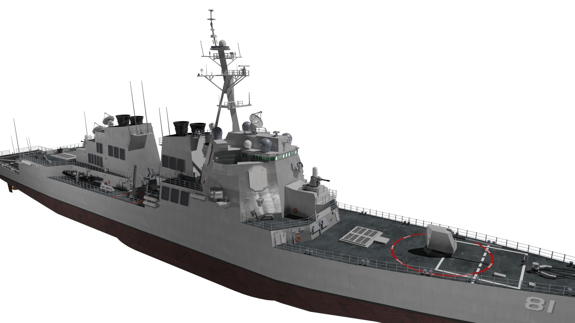 3D USS Winston S Churchill Arleigh Burke Flight IIA - TurboSquid 2205341