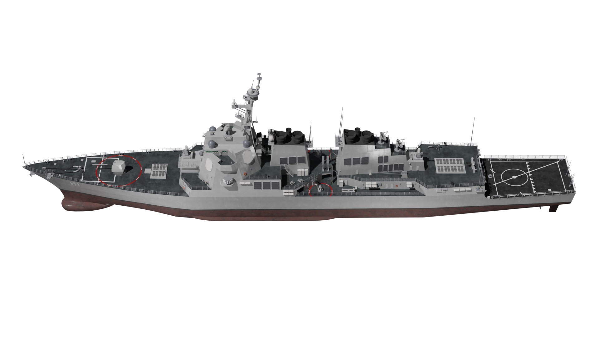 3D USS Winston S Churchill Arleigh Burke Flight IIA - TurboSquid 2205341