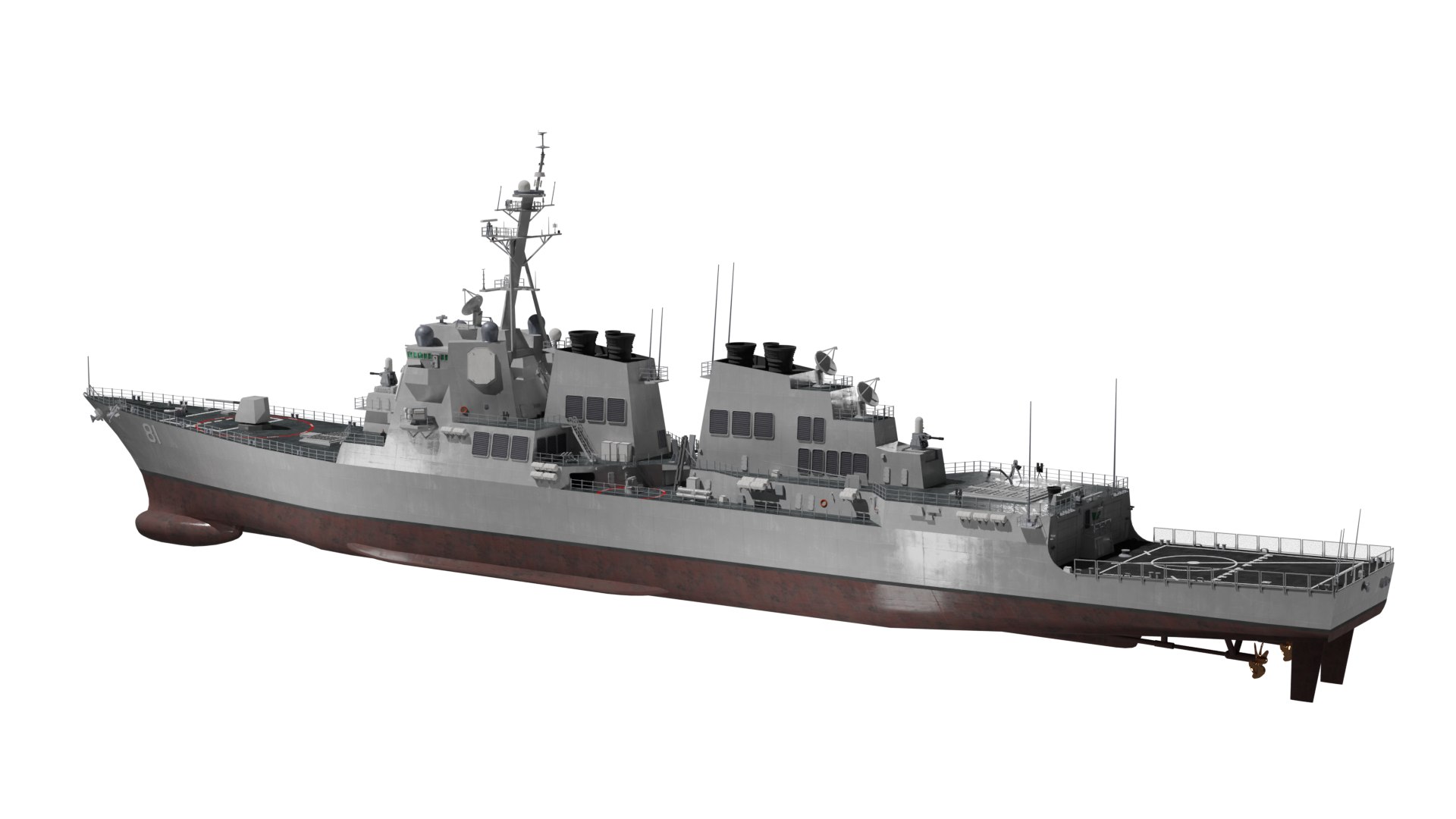 3D USS Winston S Churchill Arleigh Burke Flight IIA - TurboSquid 2205341