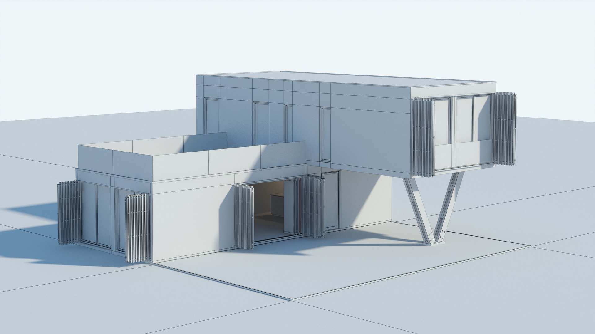 3D Container House Model - TurboSquid 2247169