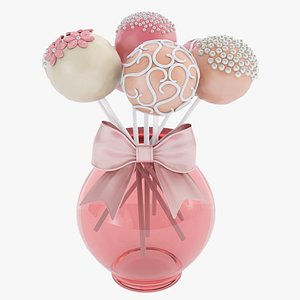 Cake pops in vase