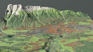 Innsbruck Austria - city and urban 3D model