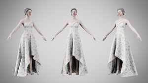 3D Dress 28 Pastel Confetti Abstract