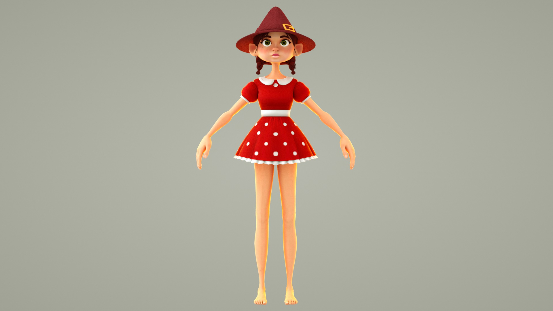 Cartoon Girl3d模型 Turbosquid 1915099 3445