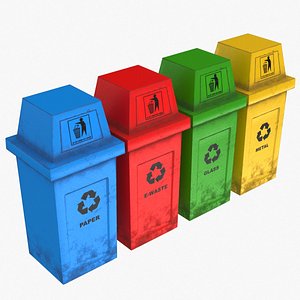 Hooded Recycle Bins
